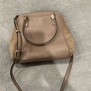 Coach Brown Leather and Suede Satchel